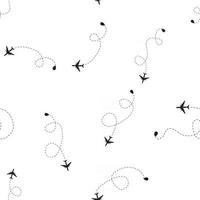Airplane dotted flight seamless pattern background. Vector Illustration EPS10