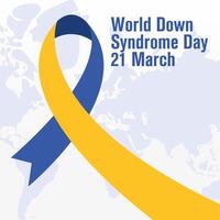 world down syndrome day ribbon vector design