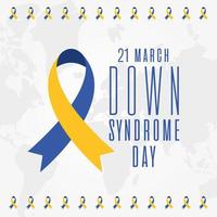 world down syndrome day ribbon vector design