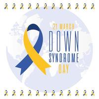 world down syndrome day ribbon vector design