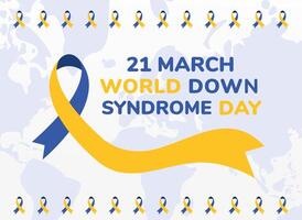 world down syndrome day ribbon vector design