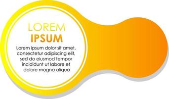 Circle yellow gradient abstract banner template vector