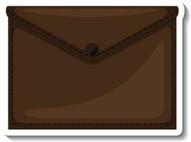 A sticker template with a document bag isolated vector