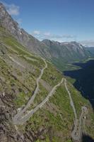 View of Trollstigen or Trolls Path in Norway photo