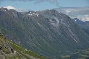 View of Trollstigen or Trolls Path in Norway photo