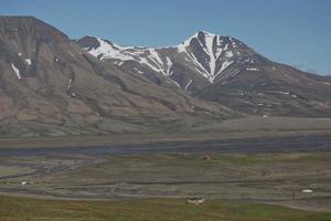 paisaje cerca de longyearbyen, spitsbergen, noruega foto