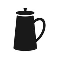 diseño de vector de cafetera aislada