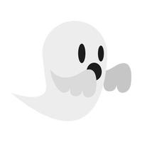 diseño de vector de dibujos animados de fantasma de halloween