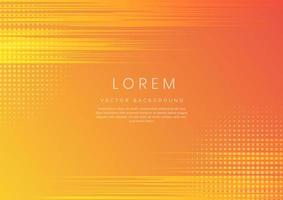 Template abstract yellow holizontal speed lines pattern on orange background with space for text. vector