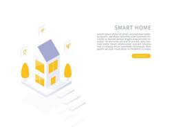 Smart home system concept in isometric vector illustration