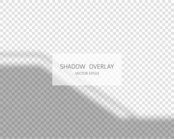 Shadow overlay effect. Natural shadows from window isolated on transparent background. Vector illustration.