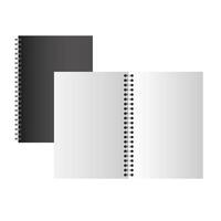 Isolated mockup open notebook vector design