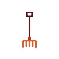 rake farm tool flat style icon vector