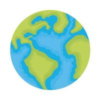 mundo planeta tierra ecología icono vector