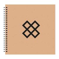 Isolated mockup notebook vector design