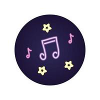 music notes sound isolated icon vector