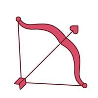 Love heart arrow with bow vector design