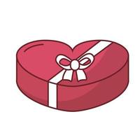 Love heart box with bowtie vector design