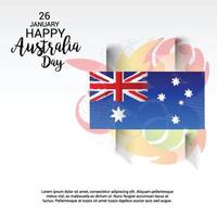 feliz día de australia. vector