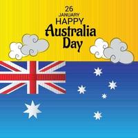 feliz día de australia. vector