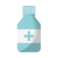 medicine bottle drug line and fill style vector