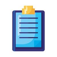 medical check list with document line and fill style vector