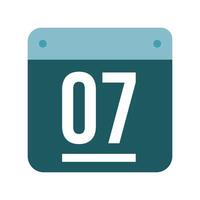 calendar reminder with seven day vector