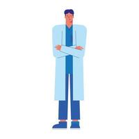 professional doctor worker avatar character vector