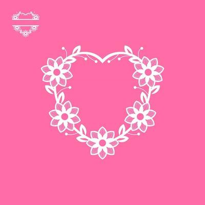 Flower heart free vector