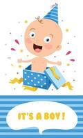 tarjeta de invitación de felicitación para el evento de baby shower vector