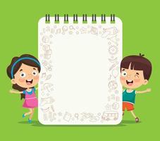 Paper Template Design For Children Education vector