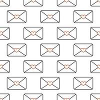 A letter with a declaration of love Seamless pattern Abstract love symbol The message vector