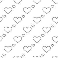 Modern banner with seamless pattern of hearts on background Abstract love symbol vector