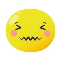 angry emoji face flat style icon vector