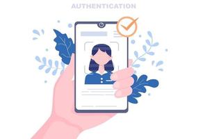 Authentication Security Flat Illustration vector