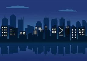 City Landscape Buildings and Architecture Silhouette Vector Background Collage Set