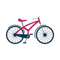 Icono aislado del vehículo de bicicleta retro vector