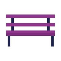 park chair forniture isolated icon vector