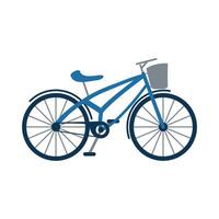 Icono aislado del vehículo de bicicleta retro vector