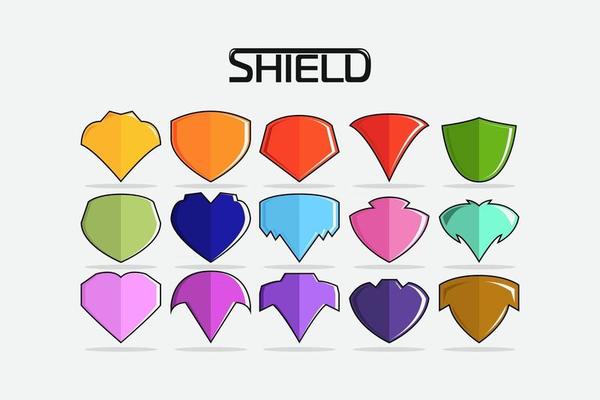 Shield set free vector