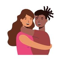 par de mujer y hombre diseño vectorial vector