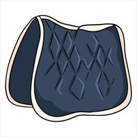 Horse harness saddle cloth for riding vector illustration in cartoon style