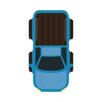 pickup car vehicle top view vector design