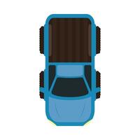 pickup car vehicle top view vector design