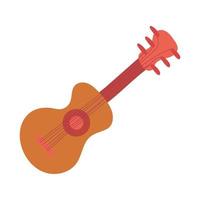 Isolated guitar instrument vector design