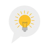 light bulb inside bubble vector design