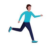 Man avatar running vector design