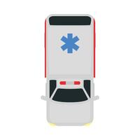 Ambulance paramedic top view vector design