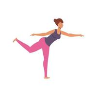 Woman doing yoga vector design