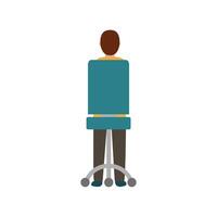 Isolated businessman avatar with chair vector design